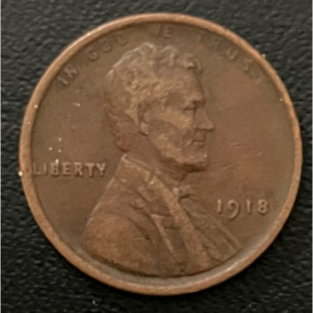Vintage 1918 Copper Coin with Historical Design